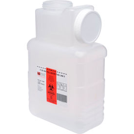 1.5 Gallon Leak-tight Sharps Container with Locking Screw Cap, Translucent, 22/CS