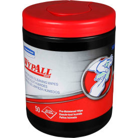 Heavy-Duty Waterless Cleaning Wipes, 12" x 9-1/2", 50 Wipes/Can, 8 Cans/Case