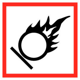 Oxidizer GHS Label, Vinyl, 4" x 4", 5/PACK