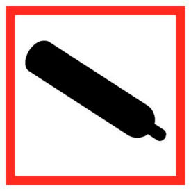 Compressed Air GHS Label, Vinyl, 4" x 4", 5/PACK