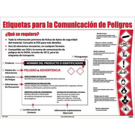 PST129SP, Laminated Poster, Hazcom12, Label Format, 24" x 18" - Spanish