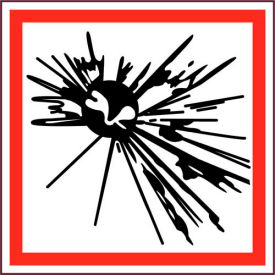 Explosive GHS Label, Vinyl, 2" x 2", 250/ROLL
