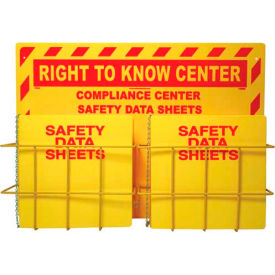 RTK82, Right To Know Information Center w/ 2 Racks, 20" x 28", Yellow