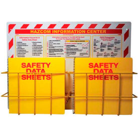Right To Know Information/Hazcom Center, 2 Racks, 20" x 28", Yellow