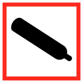 Compressed Air GHS Label, Vinyl, 4" x 4", 250/ROLL