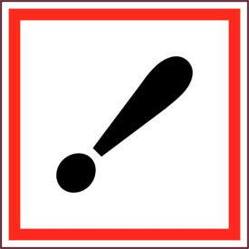 Harmful Irritant GHS Label, Vinyl, 2" x 2", 250/ROLL