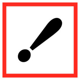 Harmful Irritant GHS Label, Vinyl Material, Size 4" x 4", 250 Labels per Roll