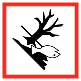 Dangerous For Environment GHS Label, Vinyl, 2" x 2", 5/PACK