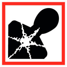 Health Hazard GHS Label, Paper, 4" x 4", 250/ROLL