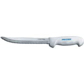 Tiger Edge Slicer, High Carbon Steel, Stamped, White Handle, 8"L