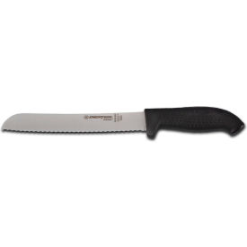 Scalloped Bread Knife, High Carbon Steel, Black Handle, 8"L