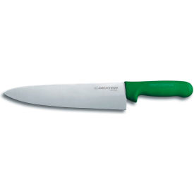 Cook's Knife, High Carbon Steel, Stamped, Green Handle, 10"L