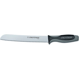 Scalloped Bread Knife, High Carbon Steel, Black/Gray Handle, 8"L