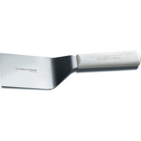 Hamburger Turner, High Carbon Steel, White Handle, 4"L x 3"W
