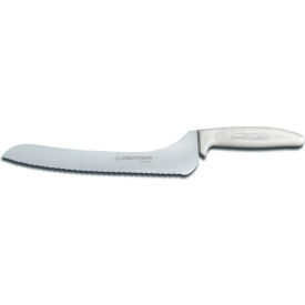 Scalloped Offset Sandwich Knife, High Carbon Steel, White Handle 9"L