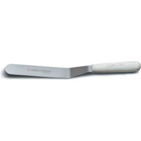 Spatula, Offset, High Carbon Steel, White Handle, 8"L