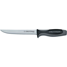 Narrow Boning Knife, High Carbon Steel, Stamped, Black/Gray Handle, 6"L