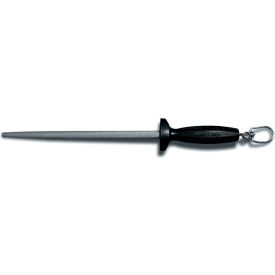 Sharpening Steel High Carbon Steel, Black Handle, 12"L