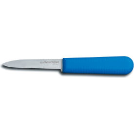 Cooks Style Paring Knife, Blue Handle, High Carbon Steel, 3-1/4"L