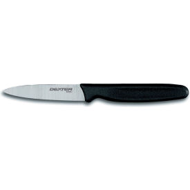 Paring Knife, High Carbon Steel, Stamped, Black Handle, 3-1/8"L