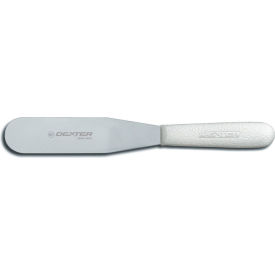 Frosting Spatula, 6 1/2" High Carbon Steel, White Handle, 6.5"L