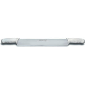 Double Handle, Cheese Knife, High Carbon Steel, White Handle, 14"L