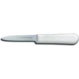 Clam Knife, High Carbon Steel, Stamped, White Handle, 3"L
