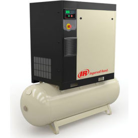 10 HP Rotary Screw Compressor, 120 Gal Horizontal Tank, 145 PSI, 33.4 CFM, 3PH 230V