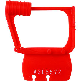 Red Plastic Seals, Individually Numbered, Bag of 50