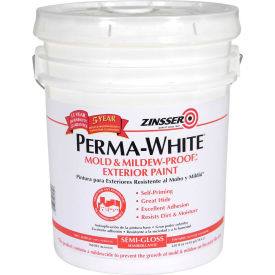 PERMA-WHITE Mold & Mildew-Proof Interior Paint, White Semi-Gloss 5 Gallon Pail