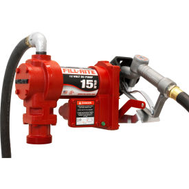 DC Fuel Transfer Pump w/20" Steel Telescoping Suction Pipe, 15 GPM, 2" Bung Mount