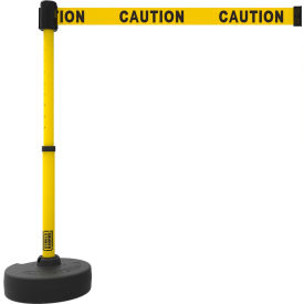 PLUS Barrier Set, 22"-24" Yellow Post, 15' Yellow "Caution" Belt