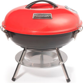 Portable Charcoal Grill, Red/Black