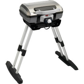Outdoor Portable Electric Grill w/ VersaStand Integrated Telescoping Base