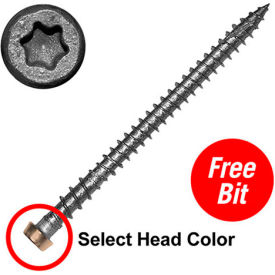 10 x 2-3/4" C-Deck Composite 305 Stainless Steel Star Drive Deck Screws - Fire Pit - Package of 1750