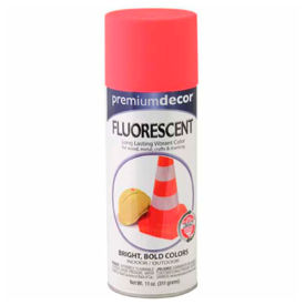 Fluorescent Fast Drying Enamel 12 oz. Aerosol Can, Red Orange, Flat