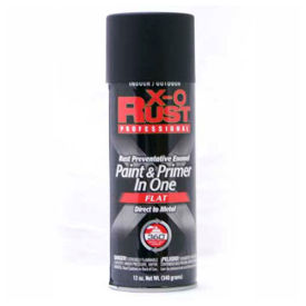 12 oz. Aerosol Rust Preventative Paint & Primer In One, Flat Black