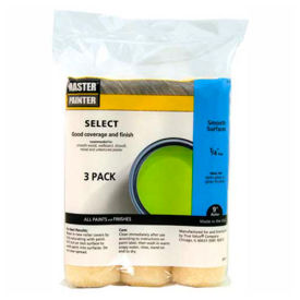 9" Select Roller Cover, 1/4" Nap, Knit, Smooth, 3 Pack