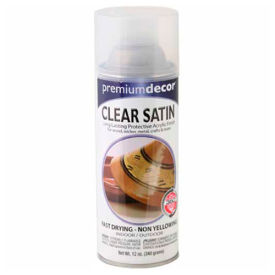 Premium Decor Satin Enamel 12 oz. Aerosol Can, Clear