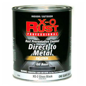 Oil Base DTM Enamel, Gloss Finish, Gloss Black, Quart