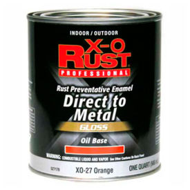 Oil Base DTM Enamel, Gloss Finish, Orange, Quart