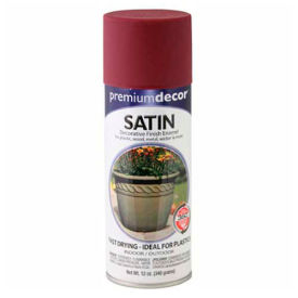 Premium Decor Satin Enamel 12 oz. Aerosol Can, Burgundy