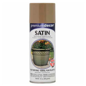 Premium Dcor Satin Enamel Aerosol Can, Khaki
