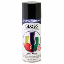 Decorative Gloss Enamel 12 oz. Aerosol Can, Black