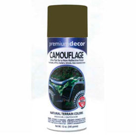 Camouflage Enamel 12 oz. Aerosol Can, Military Green, Flat