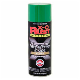 12 oz. Aerosol Can Safety Colors Paint & Primer In One, Safety Green, Flat