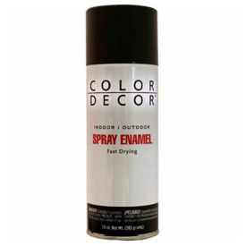 Color Dcor Decorative Enamel Spray 10 oz. Aerosol Can, Black, Gloss