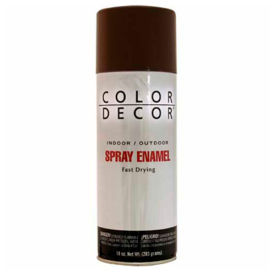Color Decorative Enamel Spray 10 oz. Aerosol Can, Brown, Gloss - 895680