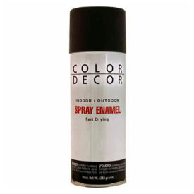 Color Dcor Decorative Enamel Spray 10 oz. Aerosol Can, Wrought Iron Black, Gloss - 342915