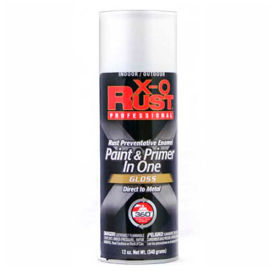 12 oz. Aerosol Rust Preventative Paint & Primer In One, Safety White, Gloss